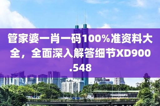 管家婆一肖一码100%准资料大全，全面深入解答细节XD900.548