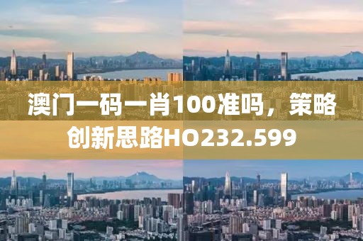 澳门一码一肖100准吗，策略创新思路HO232.599