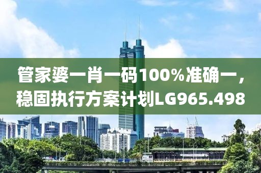 管家婆一肖一码100%准确一，稳固执行方案计划LG965.498