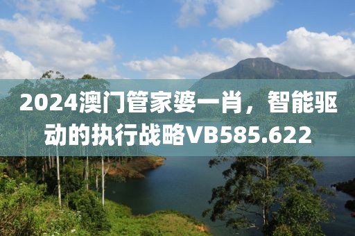2024澳门管家婆一肖，智能驱动的执行战略VB585.622