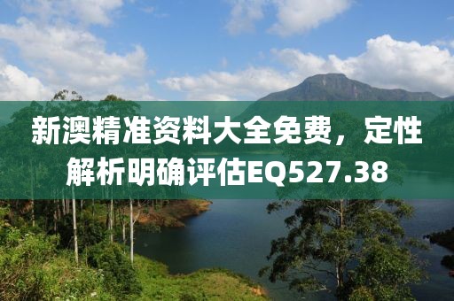 新澳精准资料大全免费，定性解析明确评估EQ527.38