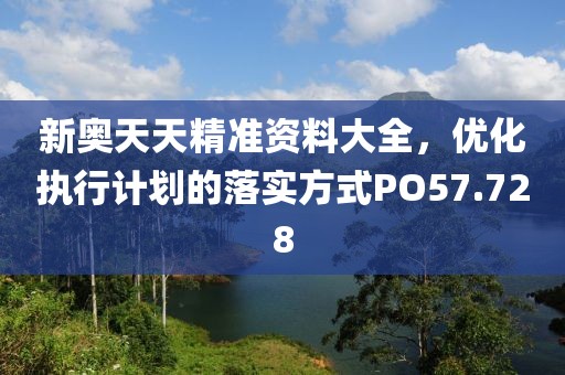新奥天天精准资料大全，优化执行计划的落实方式PO57.728