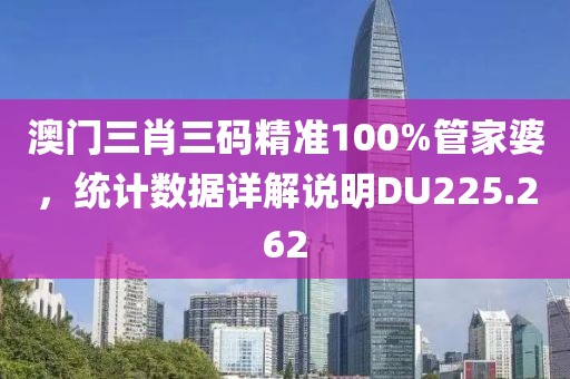 澳门三肖三码精准100%管家婆，统计数据详解说明DU225.262