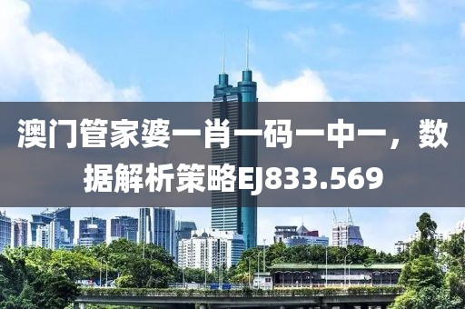 澳门管家婆一肖一码一中一，数据解析策略EJ833.569