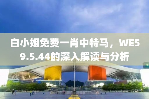 白小姐免费一肖中特马，WE59.5.44的深入解读与分析