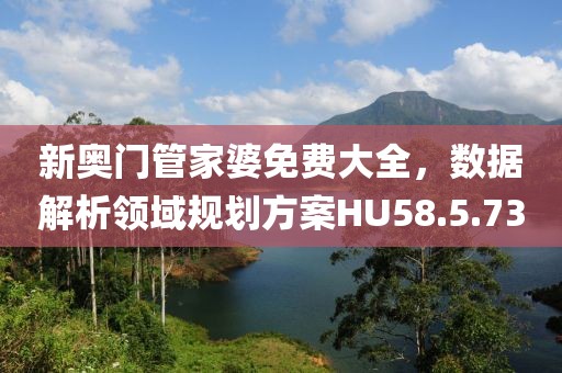 新奥门管家婆免费大全，数据解析领域规划方案HU58.5.73