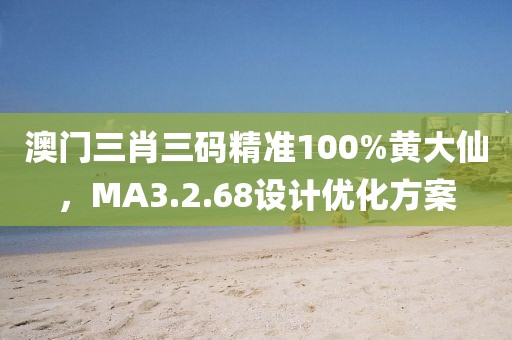 澳门三肖三码精准100%黄大仙，MA3.2.68设计优化方案