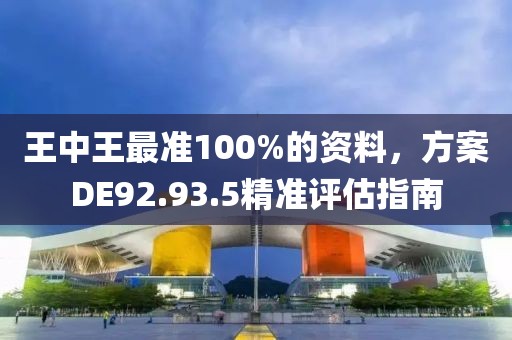 王中王最准100%的资料，方案DE92.93.5精准评估指南