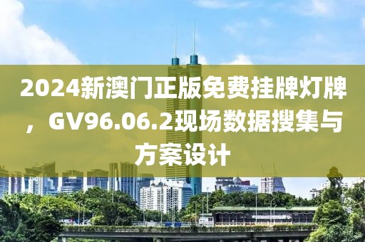 2024新澳门正版免费挂牌灯牌，GV96.06.2现场数据搜集与方案设计