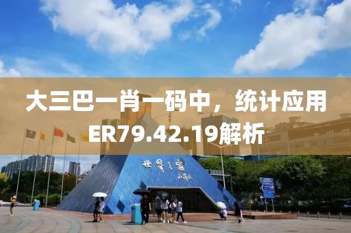 大三巴一肖一码中，统计应用ER79.42.19解析