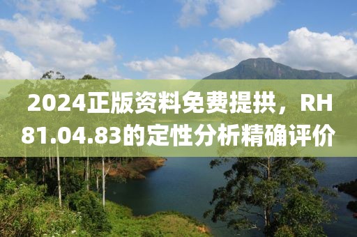 2024正版资料免费提拱，RH81.04.83的定性分析精确评价