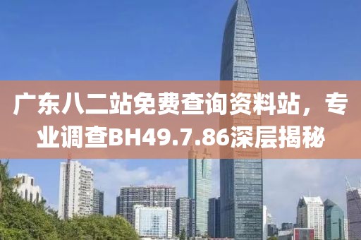 广东八二站免费查询资料站，专业调查BH49.7.86深层揭秘