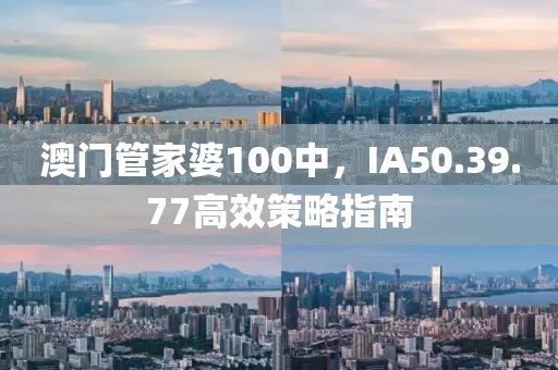 澳门管家婆100中，IA50.39.77高效策略指南