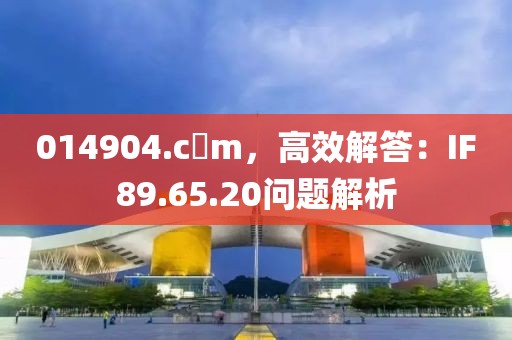014904.c蟽m，高效解答：IF89.65.20问题解析