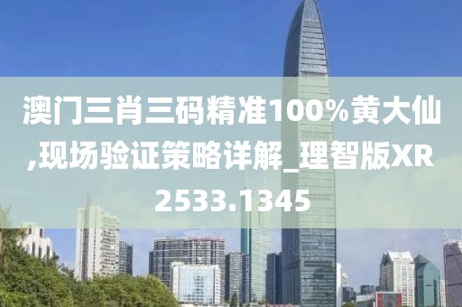 澳门三肖三码精准100%黄大仙,现场验证策略详解_理智版XR2533.1345