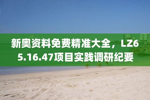 新奥资料免费精准大全，LZ65.16.47项目实践调研纪要