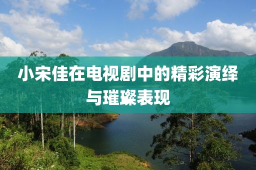 小宋佳在电视剧中的精彩演绎与璀璨表现
