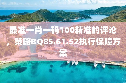 最准一肖一码100精准的评论，策略BQ85.61.52执行保障方案