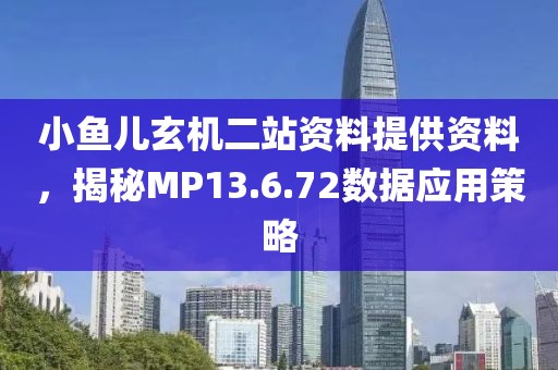 小鱼儿玄机二站资料提供资料，揭秘MP13.6.72数据应用策略