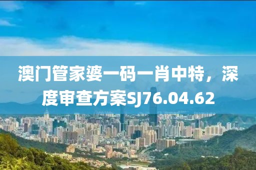 澳门管家婆一码一肖中特，深度审查方案SJ76.04.62