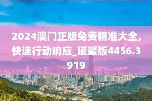 2024澳门正版免费精准大全,快速行动响应_璀璨版4456.3919