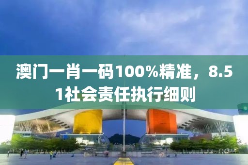 澳门一肖一码100%精准，8.51社会责任执行细则