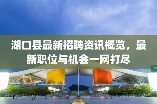湖口县最新招聘资讯概览，最新职位与机会一网打尽