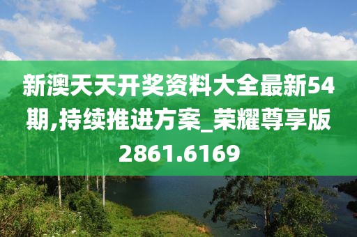 新澳天天开奖资料大全最新54期,持续推进方案_荣耀尊享版2861.6169
