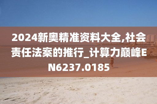 2024新奥精准资料大全,社会责任法案的推行_计算力巅峰EN6237.0185