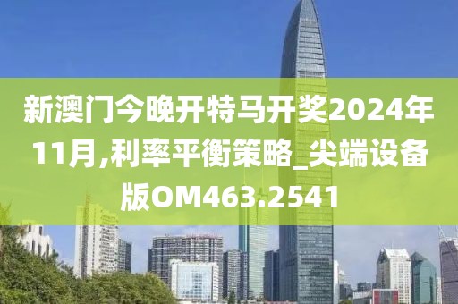 新澳门今晚开特马开奖2024年11月,利率平衡策略_尖端设备版OM463.2541